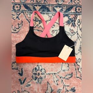 Wilo Colour Block (Black/Flame) Sports Bra